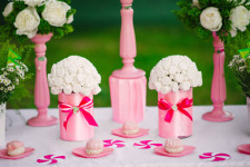 Свадьба в малиновом и розовом цветах