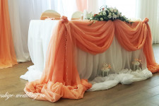 Оформление свадьбы в персиковом цвете