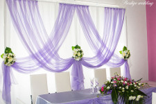 Оформление свадьбы фиолетовым цветом